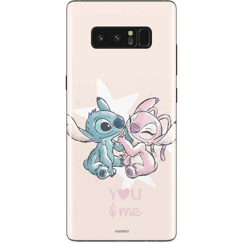 Disney Lilo and Stitch Stitch and Angel Galaxy Note 8 Skin