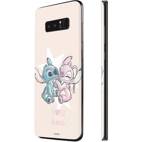 Disney Lilo and Stitch Stitch and Angel Galaxy Note 8 Skin