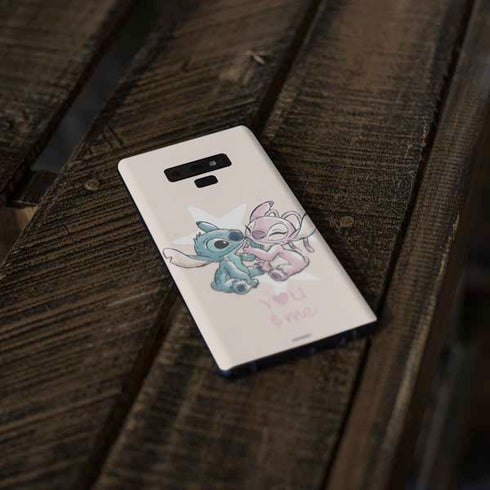 Disney Lilo and Stitch Stitch and Angel Galaxy Note 9 Skin