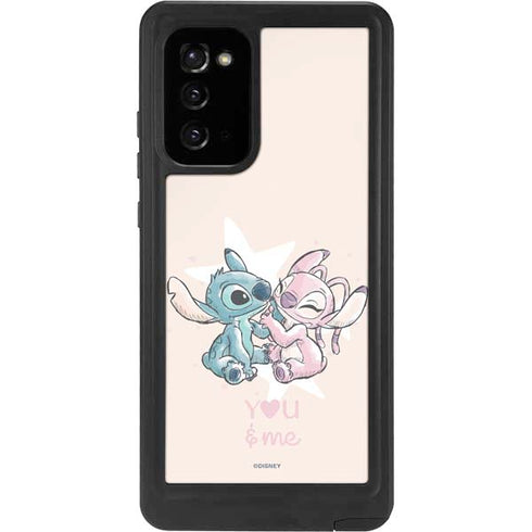 Disney Lilo and Stitch Stitch and Angel Galaxy Note20 5G Waterproof Case