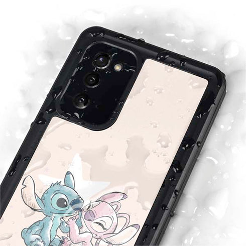 Disney Lilo and Stitch Stitch and Angel Galaxy Note20 5G Waterproof Case