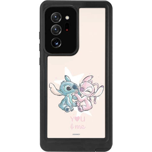 Disney Lilo and Stitch Stitch and Angel Galaxy Note20 Ultra 5G Waterproof Case