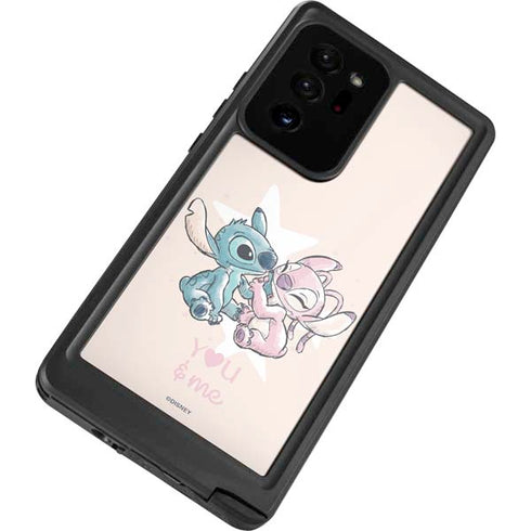 Disney Lilo and Stitch Stitch and Angel Galaxy Note20 Ultra 5G Waterproof Case