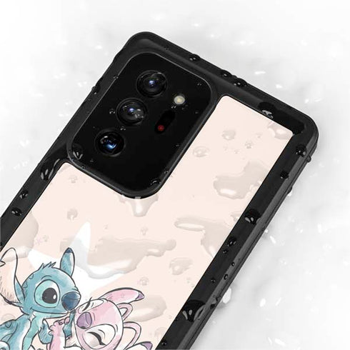 Disney Lilo and Stitch Stitch and Angel Galaxy Note20 Ultra 5G Waterproof Case
