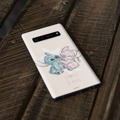 Disney Lilo and Stitch Stitch and Angel Galaxy S10 Plus Skin