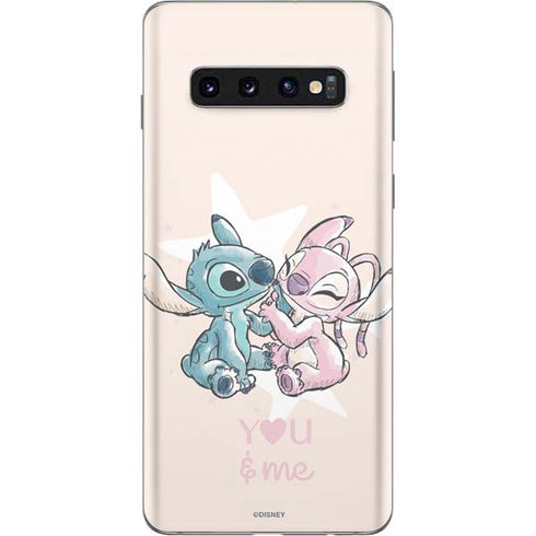 Disney Lilo and Stitch Stitch and Angel Galaxy S10 Skin