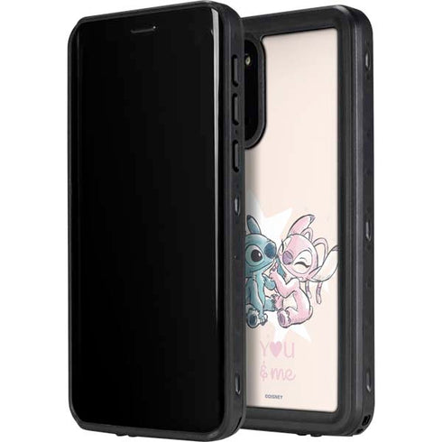 Disney Lilo and Stitch Stitch and Angel Galaxy S20 Waterproof Case