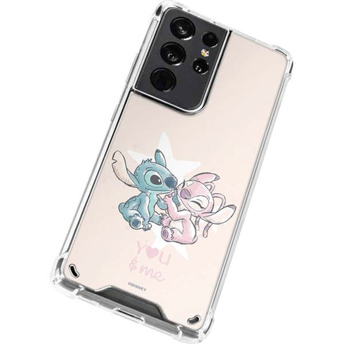 Disney Lilo and Stitch Stitch and Angel Galaxy S21 Ultra 5G Clear Case