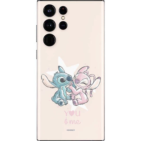 Disney Lilo and Stitch Stitch and Angel Galaxy S22 Ultra Skin
