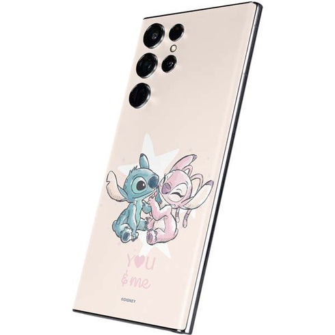 Disney Lilo and Stitch Stitch and Angel Galaxy S22 Ultra Skin