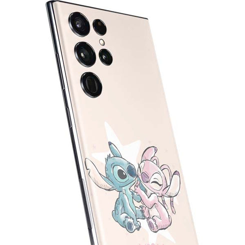 Disney Lilo and Stitch Stitch and Angel Galaxy S22 Ultra Skin