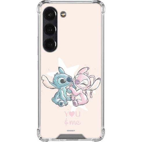 Disney Lilo and Stitch Stitch and Angel Galaxy S23 Clear Case