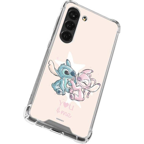 Disney Lilo and Stitch Stitch and Angel Galaxy S23 Clear Case