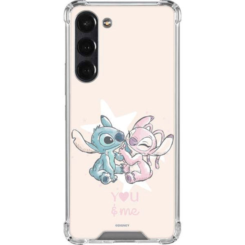 Disney Lilo and Stitch Stitch and Angel Galaxy S23 FE Clear Case