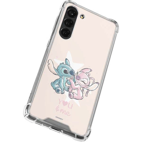 Disney Lilo and Stitch Stitch and Angel Galaxy S23 Plus Clear Case