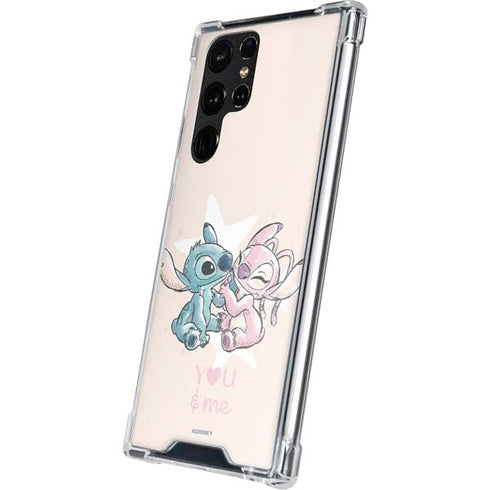 Disney Lilo and Stitch Stitch and Angel Galaxy S23 Ultra Clear Case