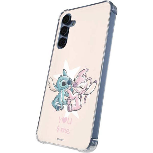 Disney Lilo and Stitch Stitch and Angel Galaxy S24 Clear Case