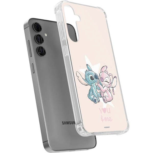 Disney Lilo and Stitch Stitch and Angel Galaxy S24 Plus Clear Case