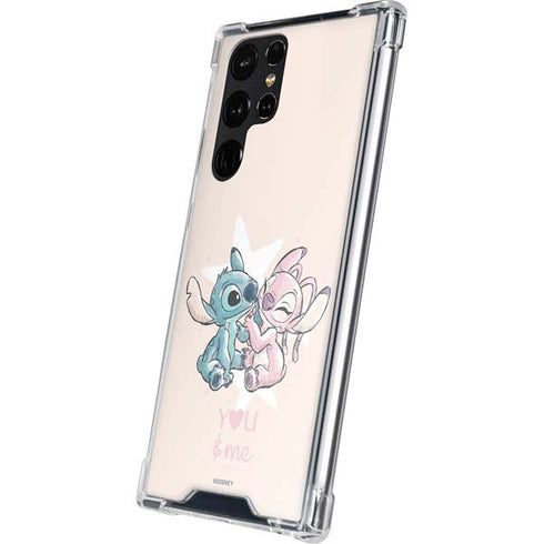 Disney Lilo and Stitch Stitch and Angel Galaxy S24 Ultra Clear Case