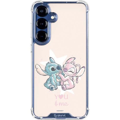 Disney Lilo and Stitch Stitch and Angel Galaxy S25 Clear Case
