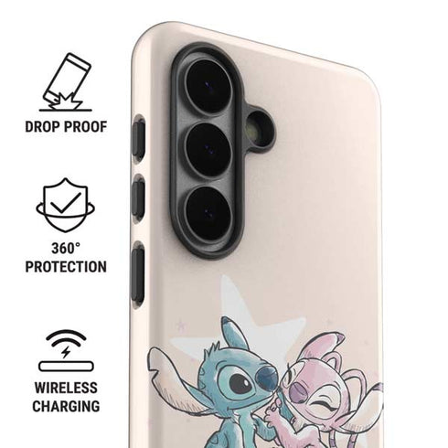 Disney Lilo and Stitch Stitch and Angel Galaxy S26 Impact Case