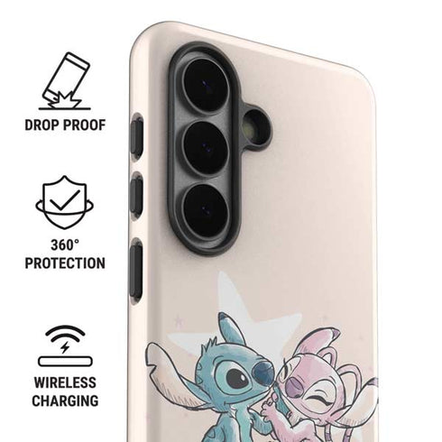 Disney Lilo and Stitch Stitch and Angel Galaxy S26 Plus Impact Case