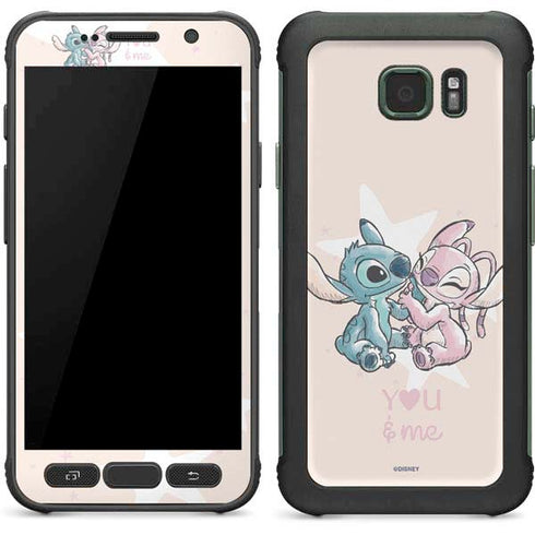 Disney Lilo and Stitch Stitch and Angel Galaxy S7 Active Skin