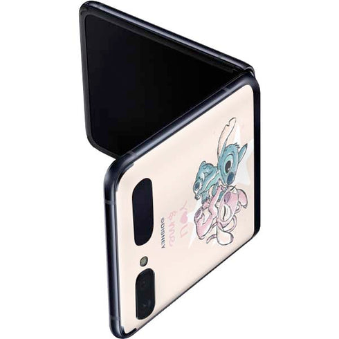 Disney Lilo and Stitch Stitch and Angel Galaxy Z Flip Skin