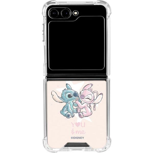 Disney Lilo and Stitch Stitch and Angel Galaxy Z Flip6 Clear Case