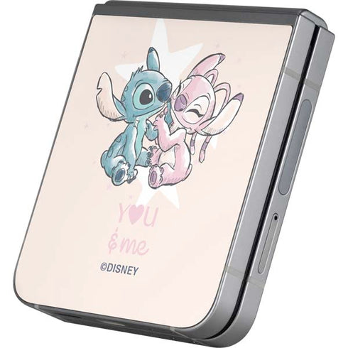 Disney Lilo and Stitch Stitch and Angel Galaxy Z Flip6 Skin