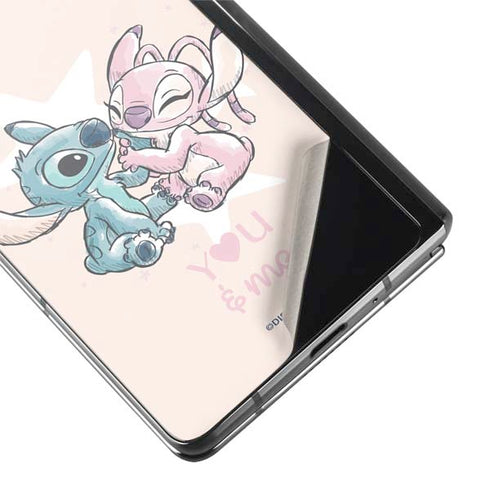 Disney Lilo and Stitch Stitch and Angel Galaxy Z Fold2 5G Skin