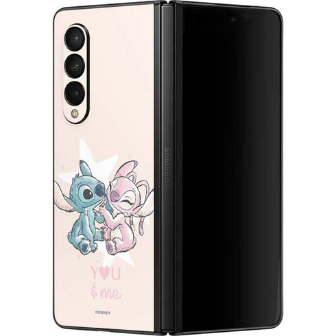 Disney Lilo and Stitch Stitch and Angel Galaxy Z Fold3 5G Skin