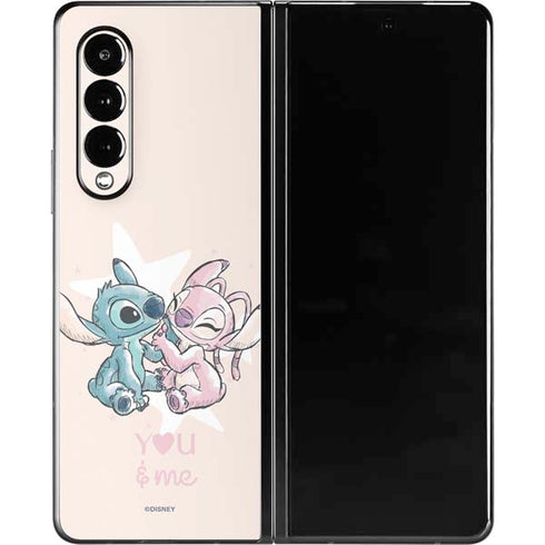 Disney Lilo and Stitch Stitch and Angel Galaxy Z Fold3 5G Skin
