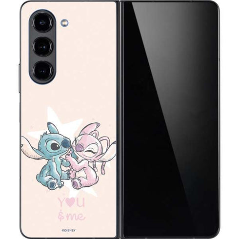 Disney Lilo and Stitch Stitch and Angel Galaxy Z Fold5 5G Skin