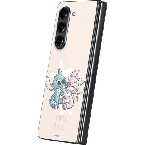 Disney Lilo and Stitch Stitch and Angel Galaxy Z Fold5 5G Skin