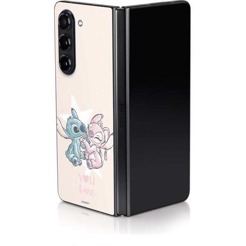 Disney Lilo and Stitch Stitch and Angel Galaxy Z Fold5 5G Skin