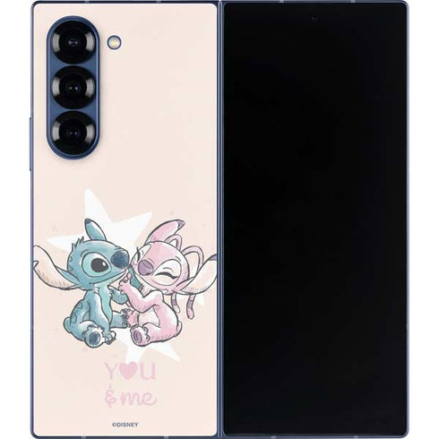Disney Lilo and Stitch Stitch and Angel Galaxy Z Fold6 Skin