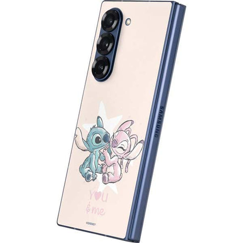 Disney Lilo and Stitch Stitch and Angel Galaxy Z Fold6 Skin