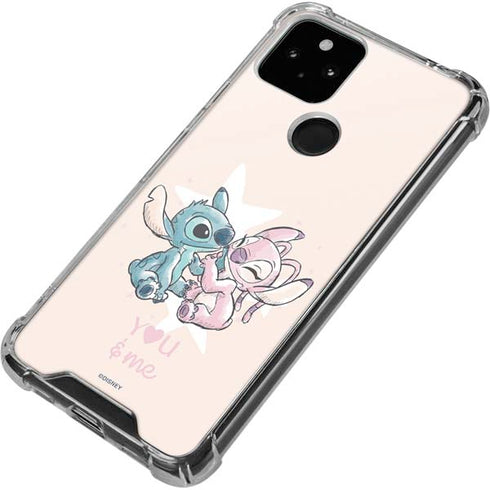 Disney Lilo and Stitch Stitch and Angel Google Pixel 4a 5G Clear Case