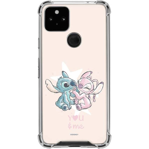 Disney Lilo and Stitch Stitch and Angel Google Pixel 5a 5G Clear Case