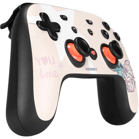 Disney Lilo and Stitch Stitch and Angel Google Stadia Controller Skin