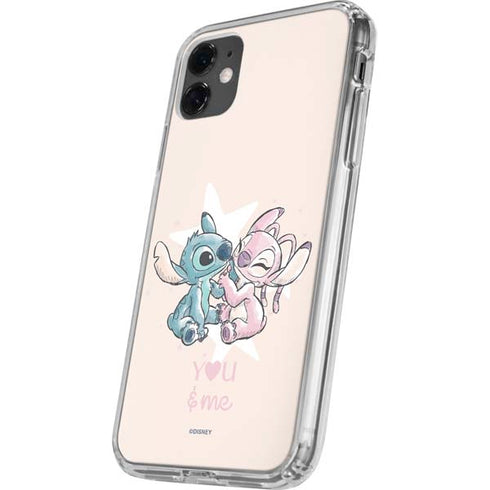 Disney Lilo and Stitch Stitch and Angel iPhone 11 Clear Case
