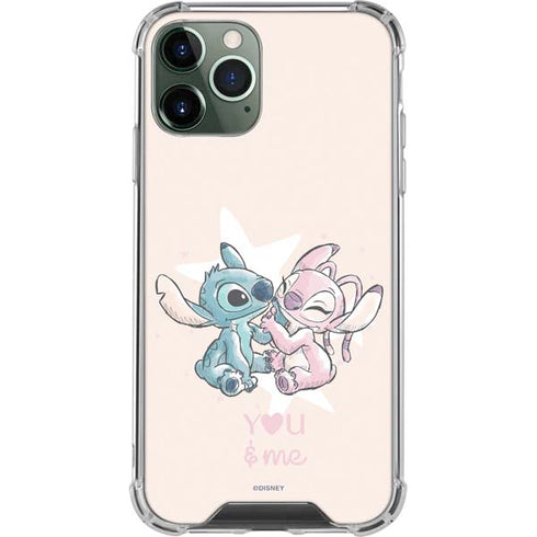 Disney Lilo and Stitch Stitch and Angel iPhone 11 Pro Max Clear Case