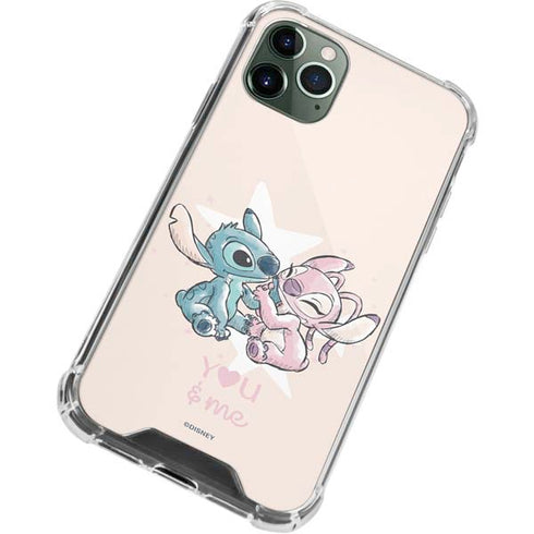 Disney Lilo and Stitch Stitch and Angel iPhone 11 Pro Max Clear Case