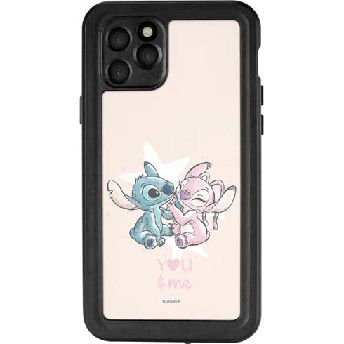 Disney Lilo and Stitch Stitch and Angel iPhone 11 Pro Waterproof Case