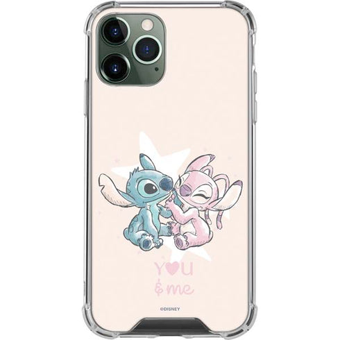 Disney Lilo and Stitch Stitch and Angel iPhone 12 Pro Clear Case