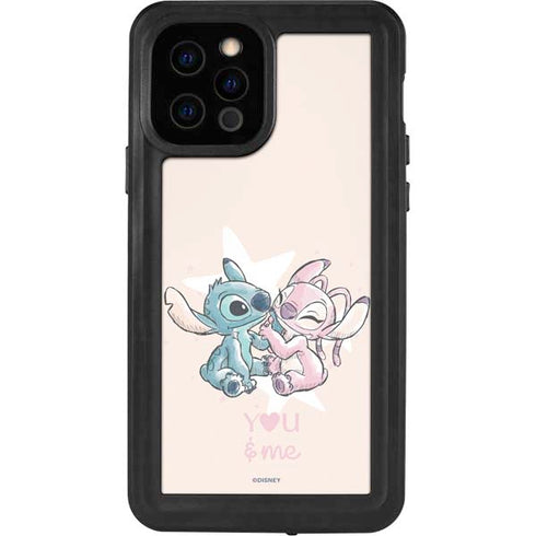 Disney Lilo and Stitch Stitch and Angel iPhone 12 Pro Waterproof Case