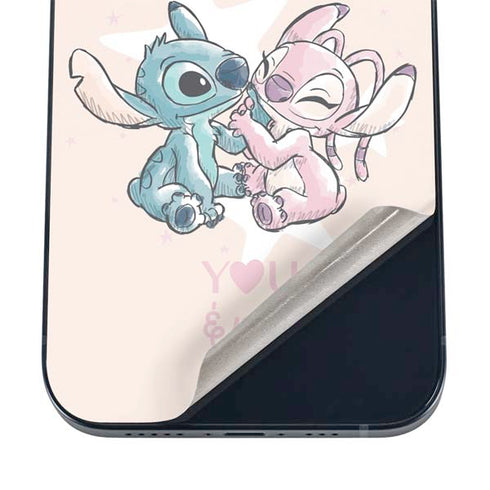 Disney Lilo and Stitch Stitch and Angel iPhone 12 Skin