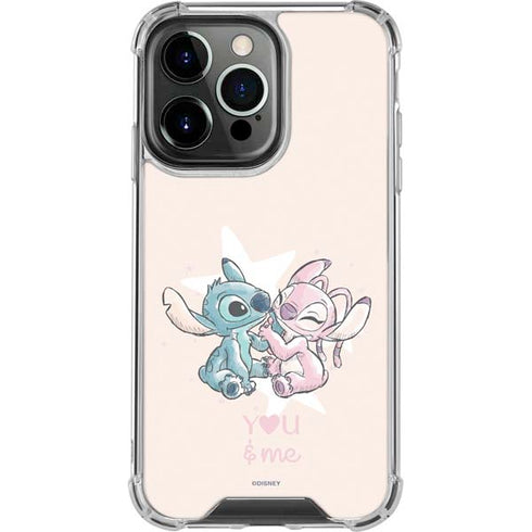 Disney Lilo and Stitch Stitch and Angel iPhone 13 Pro Clear Case