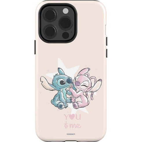 Disney Lilo and Stitch Stitch and Angel iPhone 14 Pro Impact Case
